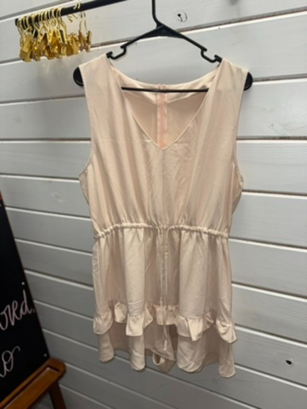 Cream Ruffle Romper Large - Picture 2 of 5